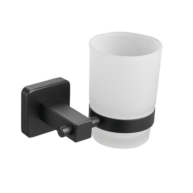 Mattschwarzes Edelstahl Badezimmer-Hardware-Set
