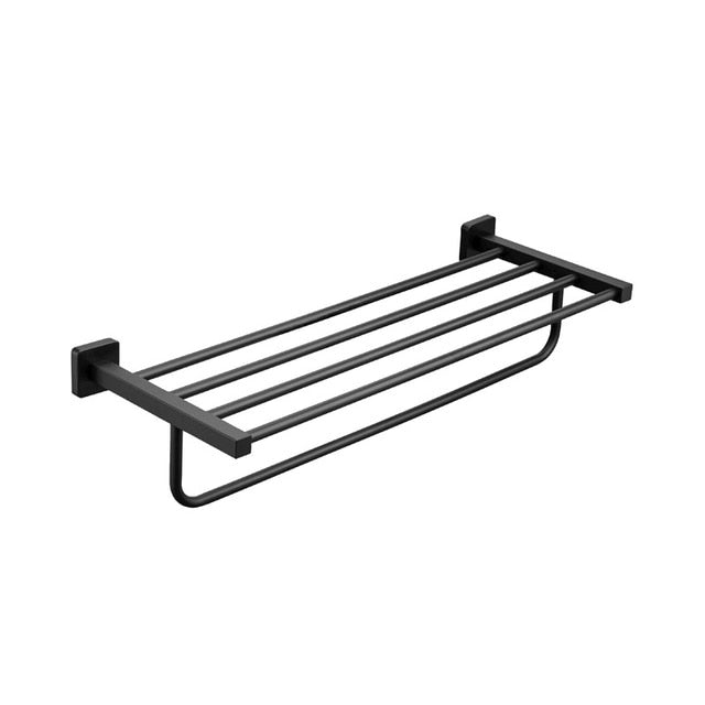 Mattschwarzes Edelstahl Badezimmer-Hardware-Set