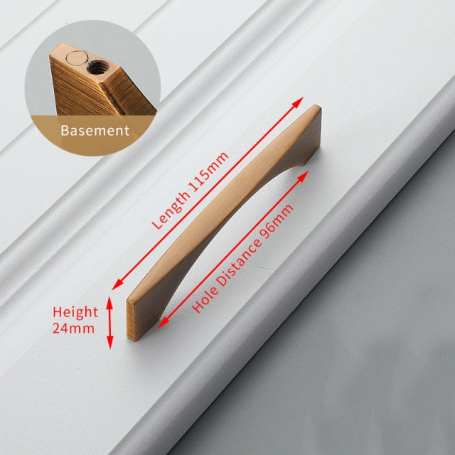 Moderne Bronze Schrank- & Schubladen-Griffe