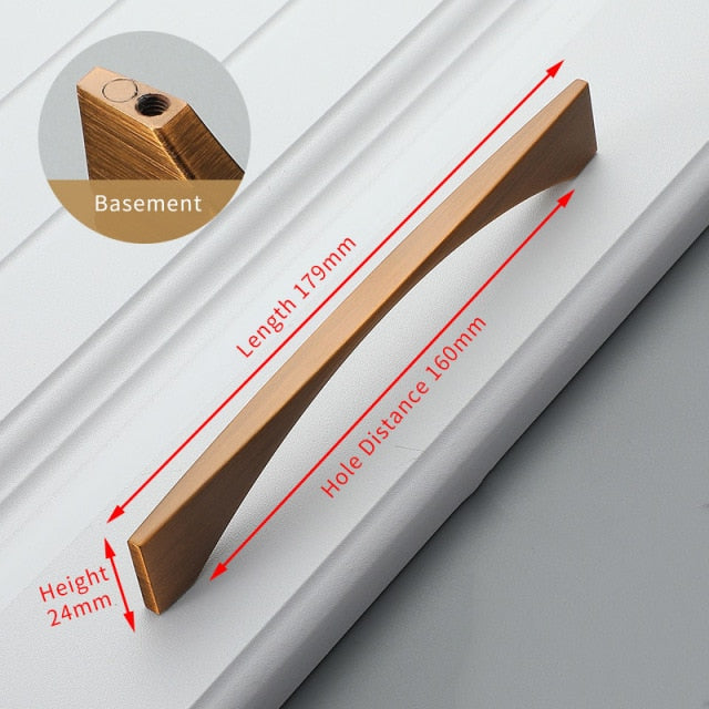 Moderne Bronze Schrank- & Schubladen-Griffe