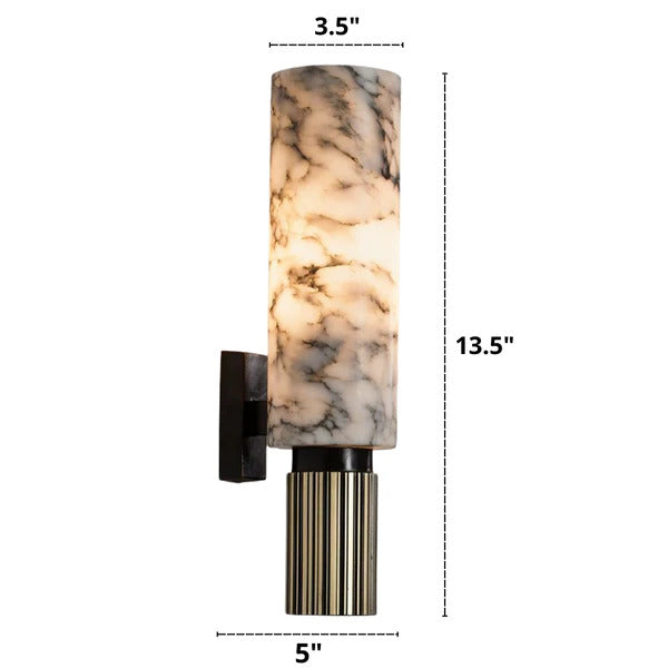 Weiße Marmor-Wandlampe